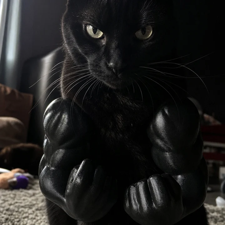 Swole Cat Bicep Muscle Arms